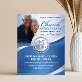 Elegant Blue & Silver Church Anniversary Flyer