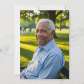 Elegant Blue Silver Glitter 70th Birthday Photo Einladung (Rückseite)