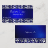 Elegant Blue & Silver Visitenkarte (Vorne/Hinten)