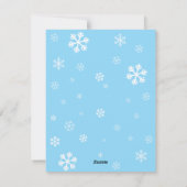 Elegant Blue Snowflake Frohe Weihnachtsfeiertage Feiertagskarte (Rückseite)
