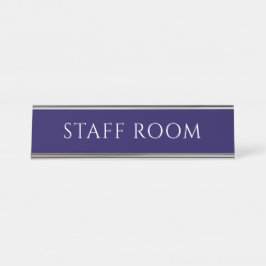 Elegant Blue Staff Room Name Plate Schreibtischnamensplakette