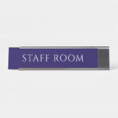 Elegant Blue Staff Room Name Plate Schreibtischnamensplakette (Vorderseite )