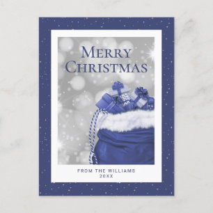 Elegant Blue Starry Frohe Weihnachten