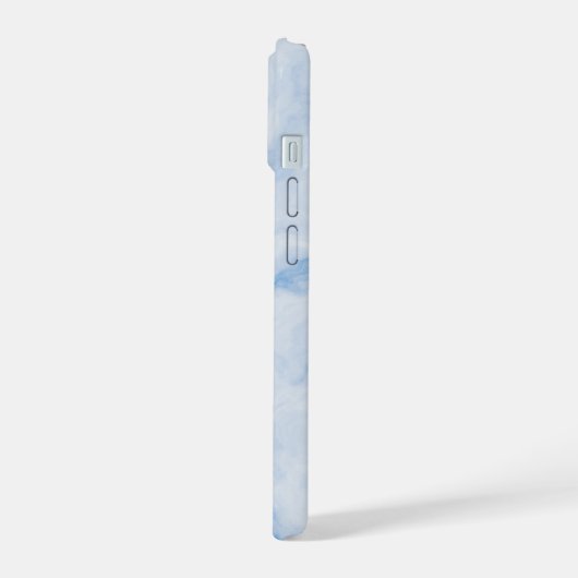 Elegant Blue Stone Marble Pattern iPhone 15 Hülle (Linke Seite)
