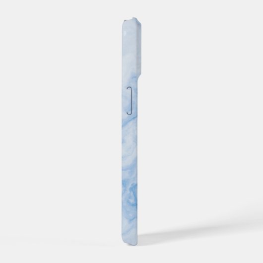  Elegant Blue Stone Marble Pattern iPhone 15 Hülle (Rechte Seite)