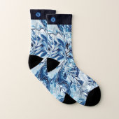 Elegant Blue Stream Monogram Socken (Paar)