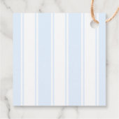 Elegant Blue Stripes Geschenkanhänger (Rückseite)