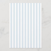 Elegant Blue Stripes Wedding Invitation Einladung (Rückseite)