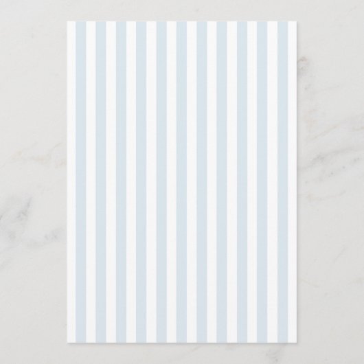 Elegant Blue Stripes Wedding Invitation Einladung (Rückseite)