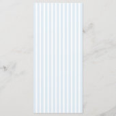 Elegant Blue Stripes Wedding Menu Menükarte (Rückseite)
