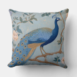 Elegant blue stylish retro pattern for her  kissen