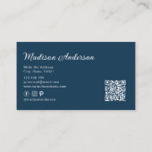 Elegant Blue Terracotta auf dem Monte Tamaro Visitenkarte (Rückseite)