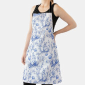 Elegant Blue Toile De Jouy Ostersonnigen Schürze (InSitu)