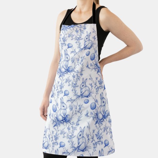 Elegant Blue Toile De Jouy Ostersonnigen Schürze (InSitu)