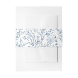 Elegant Blue Toile Einladungsbanderole