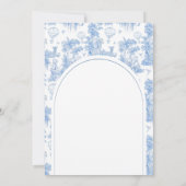 Elegant Blue Toile Safari Baby Shower Dankeskarte (Rückseite)