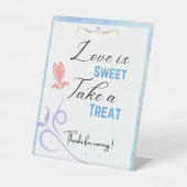 Elegant Blue Tullip Hochzeit Sockelschild (Vorderseite)