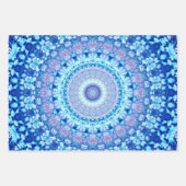 Elegant Blue Turquoise Sky Crystal Mandala Geschenkpapier Set (Vorderseite 2)