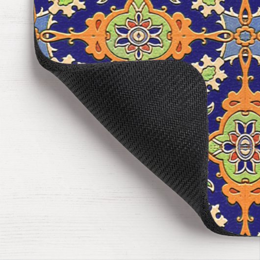 Elegant Blue und Orange Mousepad (Ecke)