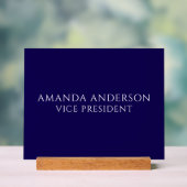 Elegant Blue Vice President Title Name Plate Acrylschild (Neutral)