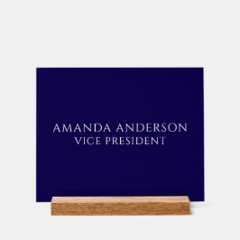 Elegant Blue Vice President Title Name Plate Acrylschild