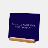 Elegant Blue Vice President Title Name Plate Acrylschild (Winkel)