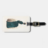 Elegant Blue Viktorianisch Dress Fashion Gepäckanhänger (Vorderseite horizontal)