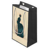 Elegant Blue Viktorianisch Dress Fashion Kleine Geschenktüte (Vorderseite Schrägansicht)