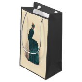 Elegant Blue Viktorianisch Dress Fashion Kleine Geschenktüte (Rückseite Schrägansicht)