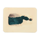 Elegant Blue Viktorianisch Dress Fashion Magnet (Horizontal)