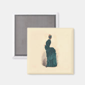 Elegant Blue Viktorianisch Dress Fashion Magnet (Vorderseite/Rückseite)