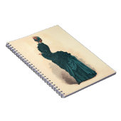 Elegant Blue Viktorianisch Dress Fashion Notizblock (Rechte Seite)