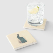 Elegant Blue Viktorianisch Dress Fashion Steinuntersetzer (Seitenansicht)