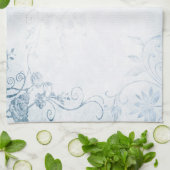 Elegant Blue Vintag Geschirrtuch (Gefaltet)