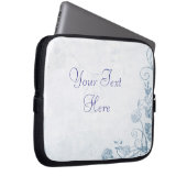 Elegant Blue Vintag Laptopschutzhülle (Vorne Rechts)