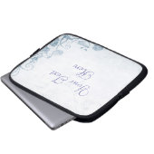 Elegant Blue Vintag Laptopschutzhülle (Vorne Knopf)