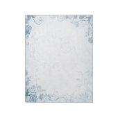 Elegant Blue Vintag Notizblock (Rotiert)