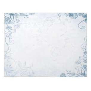 Elegant Blue Vintag Notizblock