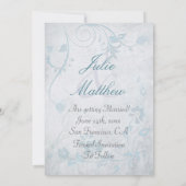 Elegant Blue Vintag Save the Date Hochzeit Einladung (Rückseite)