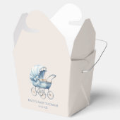 Elegant Blue Vintage Baby Carriage Baby Shower Geschenkschachtel (Geöffnet)