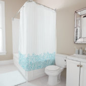 Elegant Blue Vintage Paisley Stripe Duschvorhang (Beispiel)