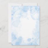 Elegant Blue Watercolor Bar Mitzvah Einladung (Rückseite)