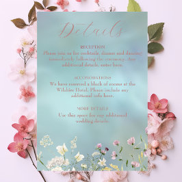 Elegant Blue Watercolor Begleitkarte