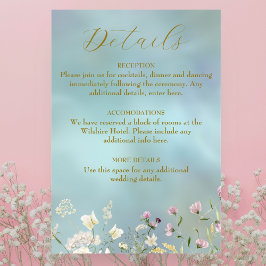 Elegant Blue Watercolor Begleitkarte