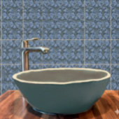 Elegant Blue Watercolor Floral Pattern  Fliese