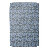 Elegant Blue Watercolor Floral Pattern Invitation Badematte (Vorderseite Vertikal)