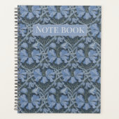 Elegant Blue Watercolor Floral Pattern Invitation Planer (Vorderseite)