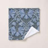 Elegant Blue Watercolor Floral Pattern Invitation Waschlappen (Waschlappen)