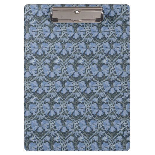 Elegant Blue Watercolor Floral Pattern Klemmbrett (Vorderseite)