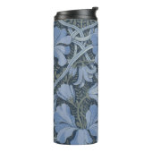 Elegant Blue Watercolor Floral Pattern  Thermosbecher (Nach links gedreht)